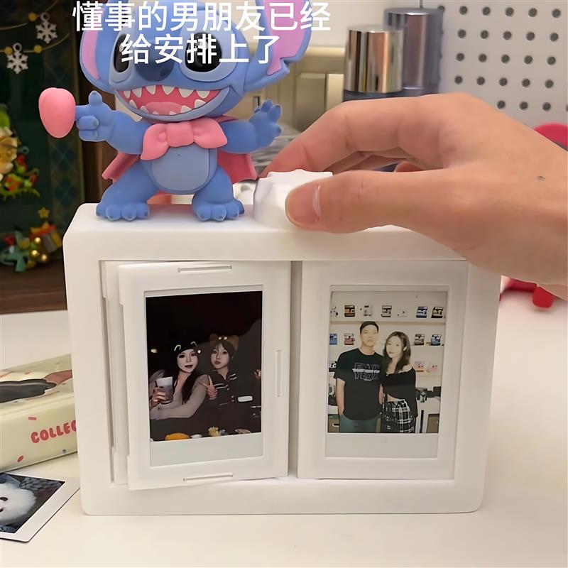 拍立得旋转相册小卡翻页相框摆台照片收纳影集创意生日礼物送朋友