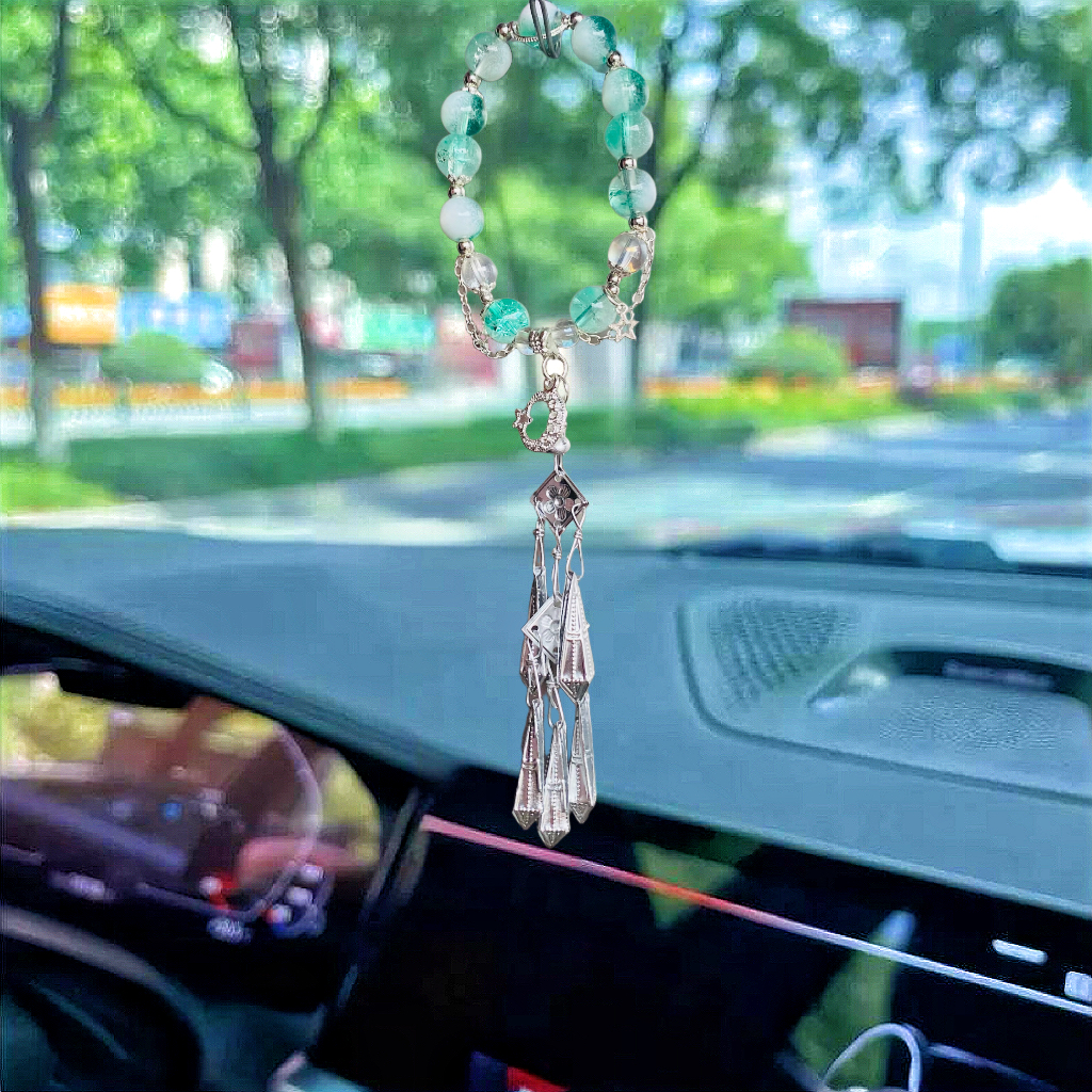 极简风〈绿色海洋〉新款珠子汽车挂饰挂件吊坠车内装饰品赠福袋