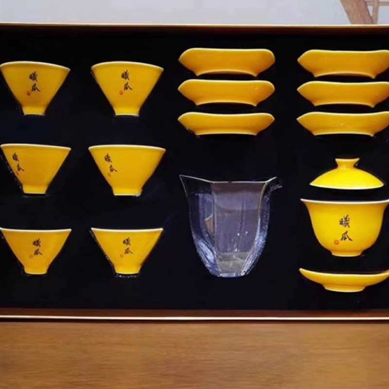 曦瓜茶具套组件功夫茶具评审专用盖碗公道杯品茗杯(不带)