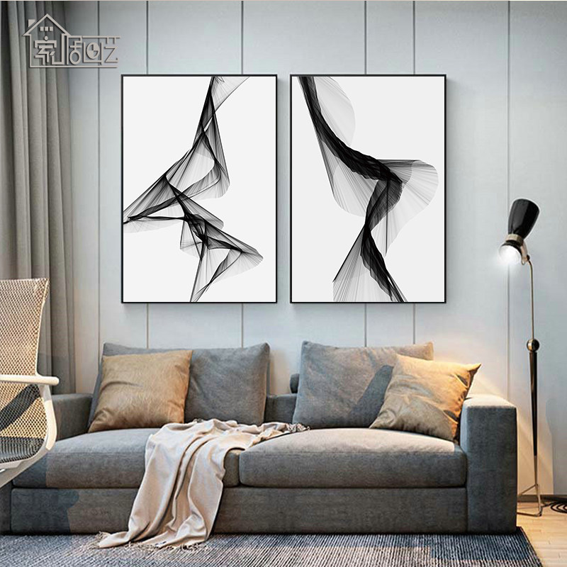 极简小众抽象线条美客厅玄关装饰画挂画风人物简约艺术墙壁画,家居饰品,现代装饰画,淘宝优惠券,粉丝福利购,淘宝优惠卷