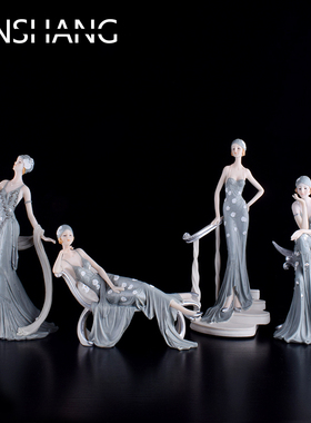 欧式女郎美女摆件家居装饰品客厅创意人物摆设 结婚礼物