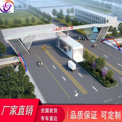 钢结构门楼社区大门门头小区新中式门楼定制别墅牌坊工业园门头