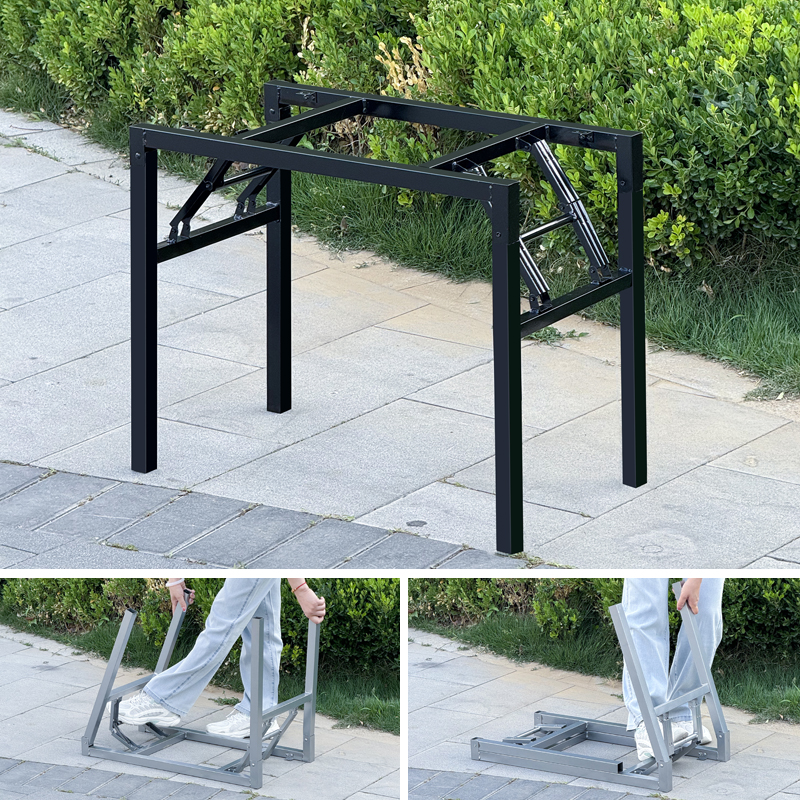 柔通长方形桌腿支架可折叠