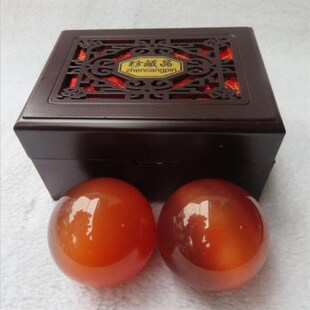 实心玉石手球保健按摩球老年健身球老人手转手玩球手握把玩球把件