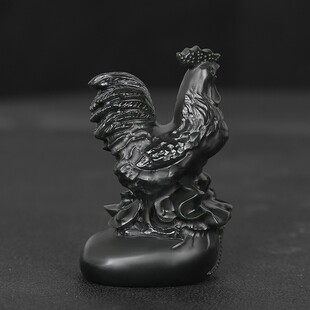 轩和田玉生肖鸡手把件新疆细料青玉大吉大利玉石小摆件男女把玩