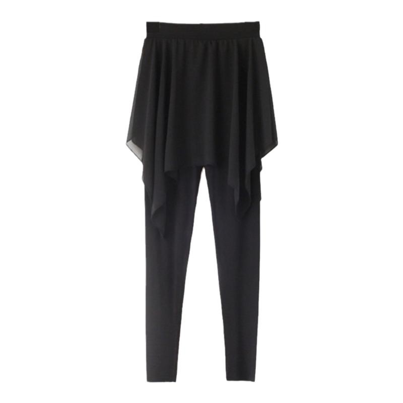 假两件跳舞蹈练功半身裙裤子学生艺考形体服装基训班短纱裙幼教师