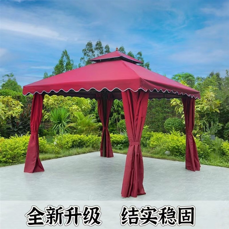 户外遮阳棚庭院四脚罗马蓬摆摊帐篷室外四角伞院子帐篷户外凉亭