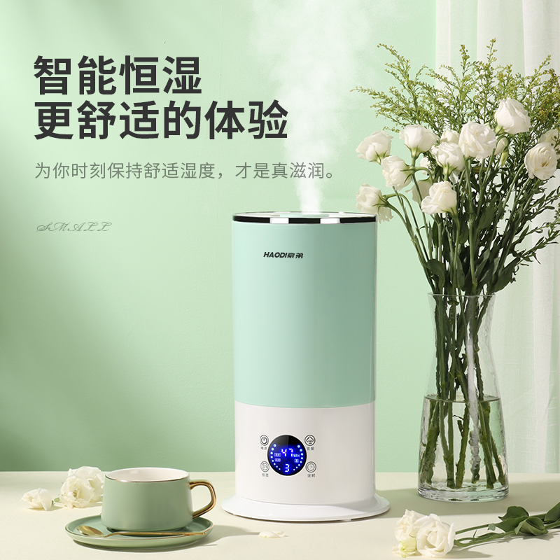 豪弟加湿器家用静音卧室大容量喷雾孕妇婴儿净化空气小型上加水