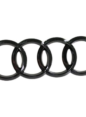 奥迪Q8车标亮黑色45TFSI标55四驱排量贴改装中网前后四环尾标全套