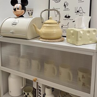 厨房收纳柜卫生间防尘放柜子里的落地置物架水杯橱柜边柜储物柜窄