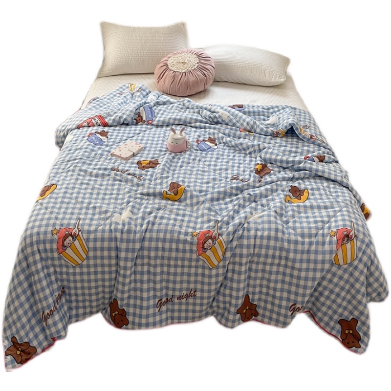 敲软糯~针织棉冬被被可爱少女卡通加厚保暖儿童R可机洗单人被简约