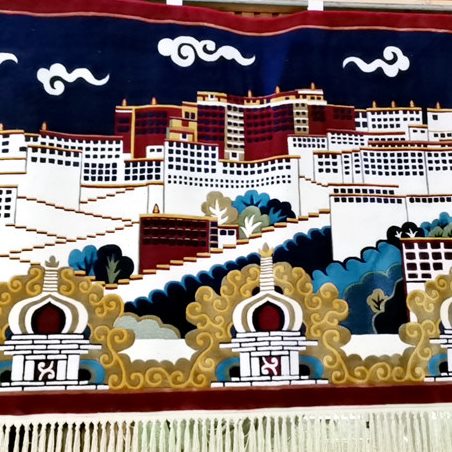 西藏中式羊毛挂毯家用客厅卧室壁毯装饰墙饰挂画包邮结缘