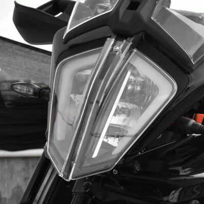 适用19-23年KTM390/790/890ADV改装前灯罩大灯保护玻璃透明PC塑料图片