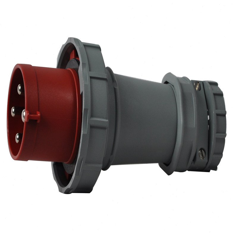 工业插头防水航空公插63A4芯380V-415V/3P+E 三相四线