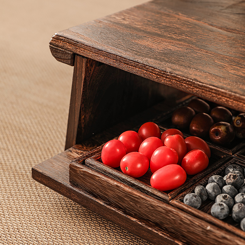 实木中式茶桌f飘窗小茶台家用榻榻米茶几可折叠插板桌阳台移动矮