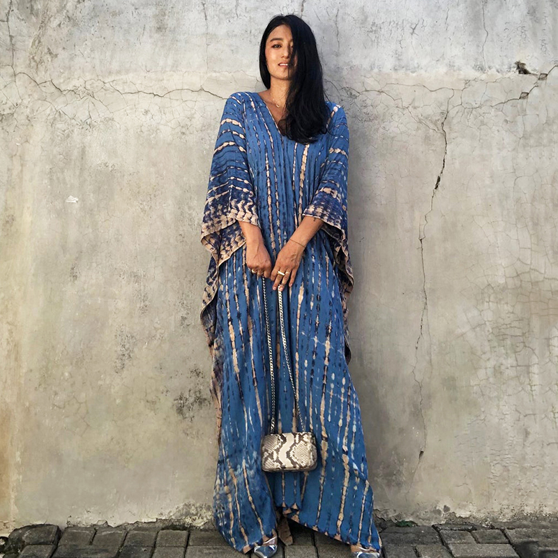 欧假风比基e尼外搭长袍宽松大码泳衣外套连衣长裙沙滩罩衫