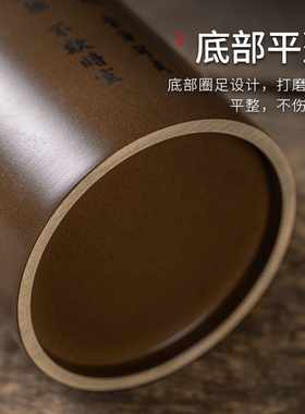 实心铜笔筒摆件 铜五牛笔筒 铜笔筒摆件