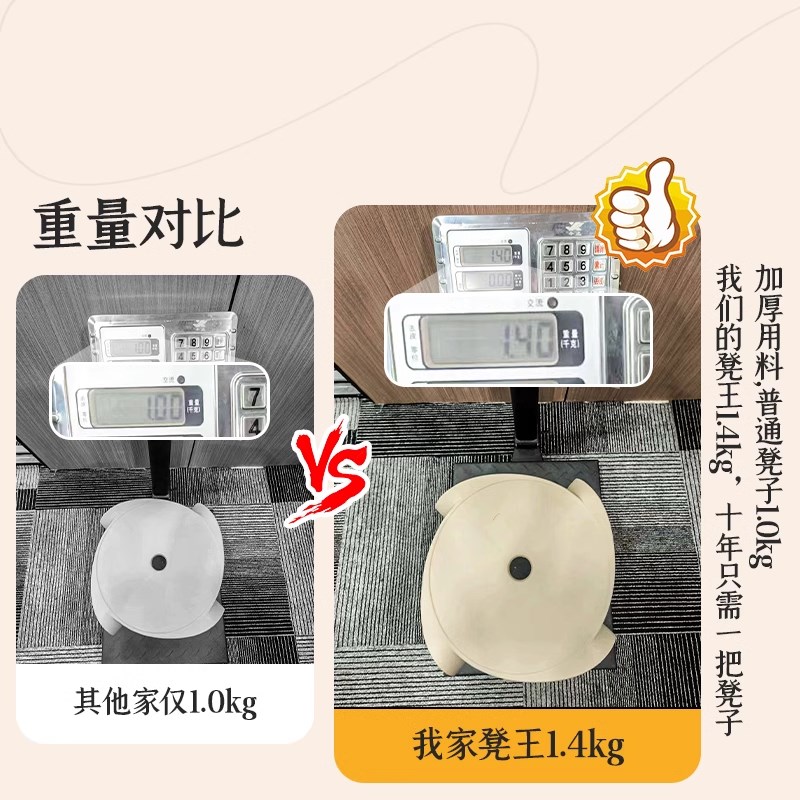 塑料凳子家用加厚大人结实耐用的高凳子客厅可叠放凳子客人备用凳
