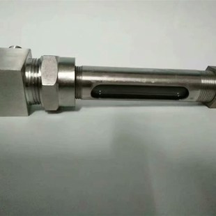 304不锈钢液位计L型玻璃管水位计侧装外螺纹油位有机管水箱丝扣式