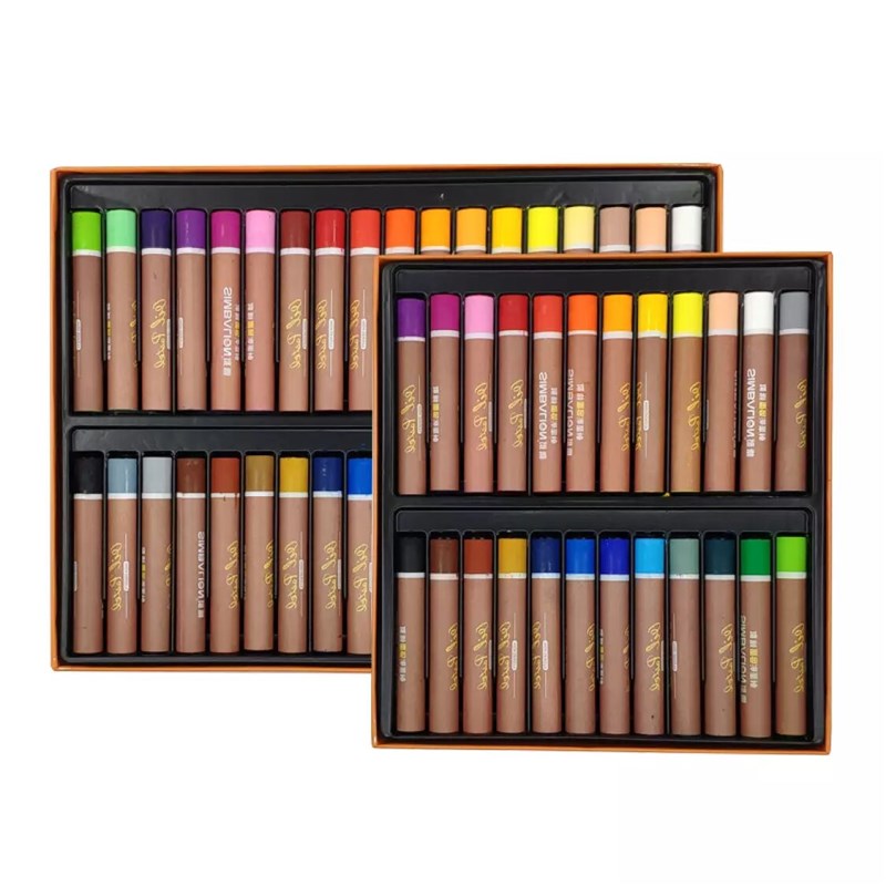 雄狮油性粉彩36色重彩油画棒24色重色油画棒彩色笔油彩笔美术绘画