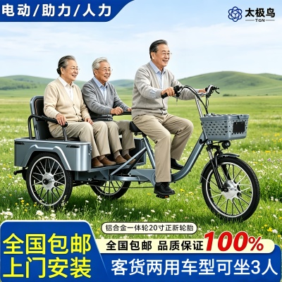 不上牌助力三轮车电动脚蹬代步车