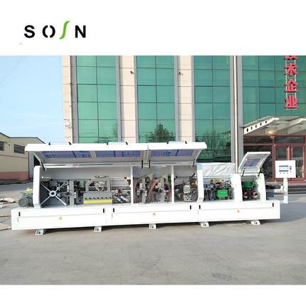 木工全自动封边机涂胶贴边前后齐头双修加仿形FZ-450D高配款