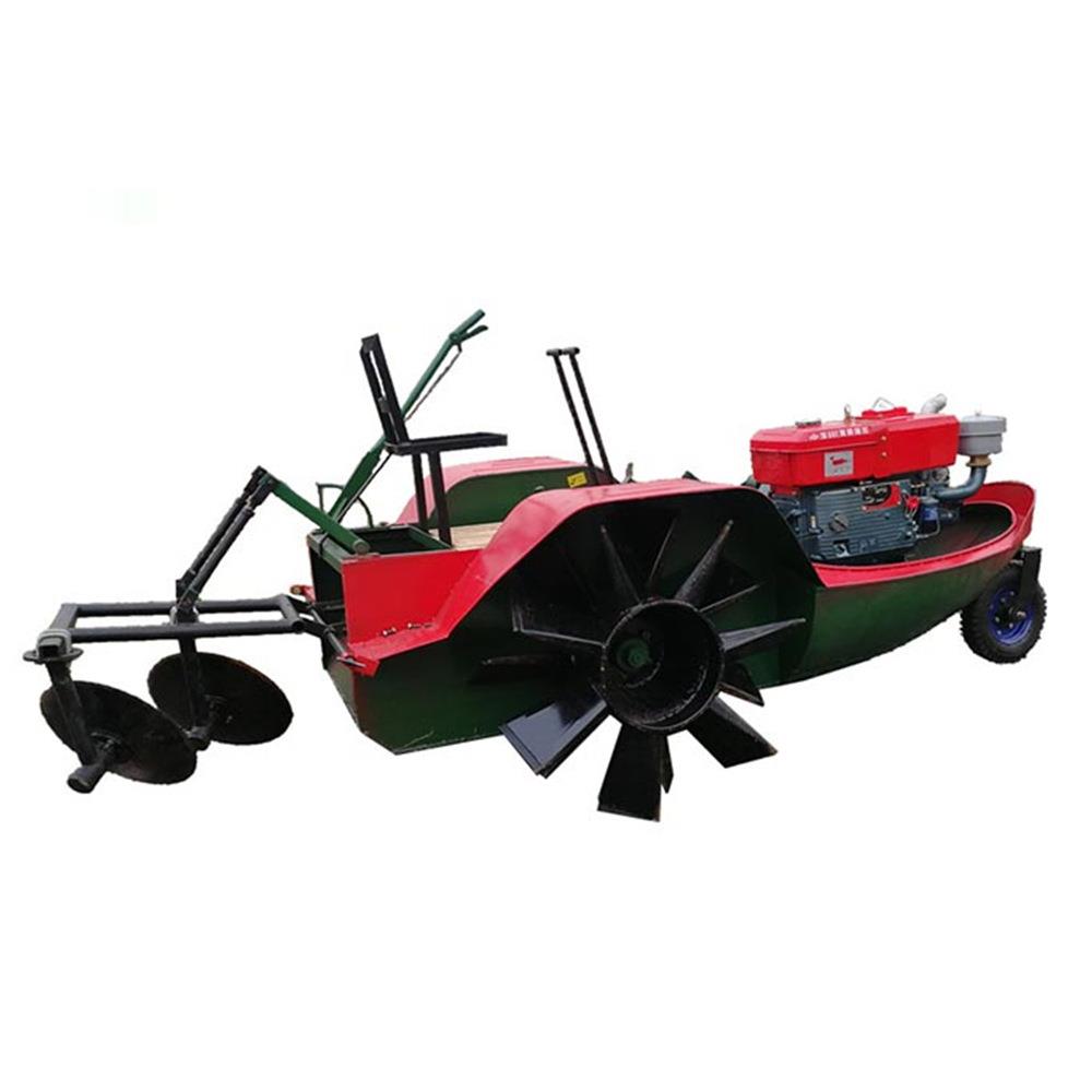 22马力无人船式拖拉机机耕船水田藕田滩涂远程遥控自动巡航