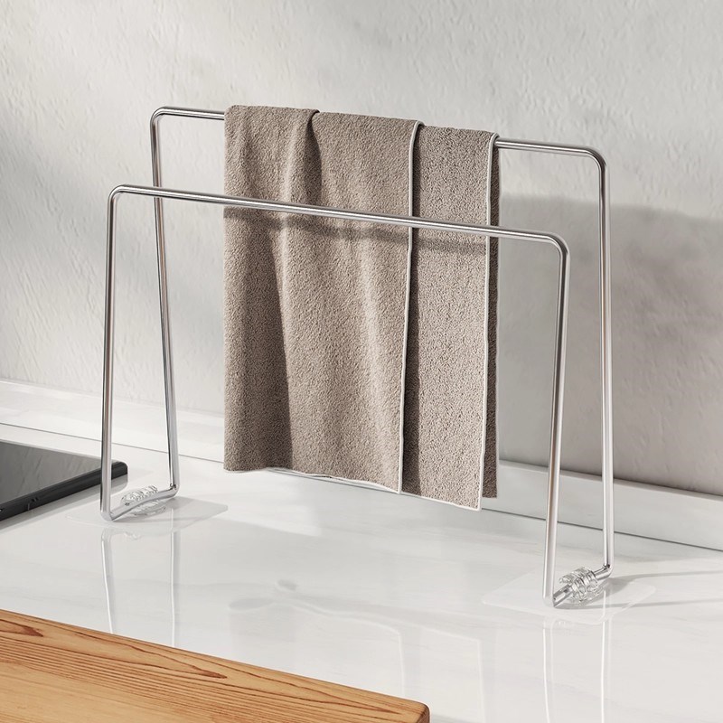 304不锈钢抹布沥水架台面窄边厨房置物架卫生间收纳架专用晾晒架