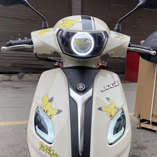 雅马哈巧格i125改装 海5LED前大灯双光透镜天使恶魔氙气灯总成全套