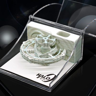 科幻三体周边3d立体便签纸自然选择号星环城纸雕文创摆件建筑模型