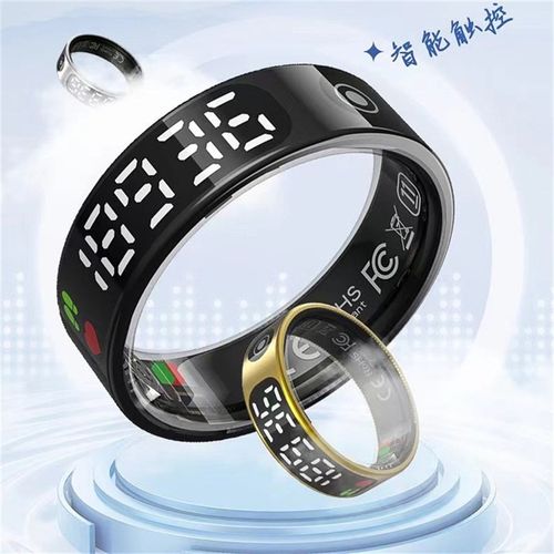 跨境TK9显示屏智能戒指心率血氧睡眠健康监测遥控拍照防水运动