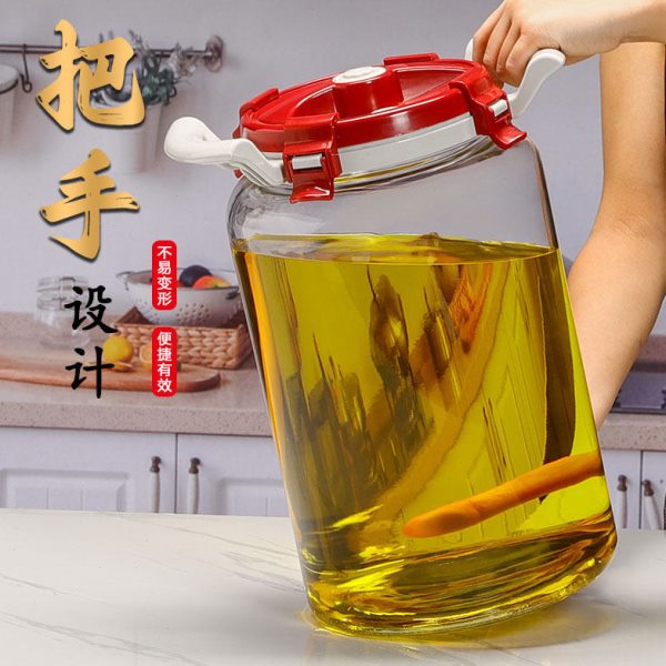 油罐厨房家用玻璃油壶大容量油瓶花生食用油桶大号储油罐装油容器