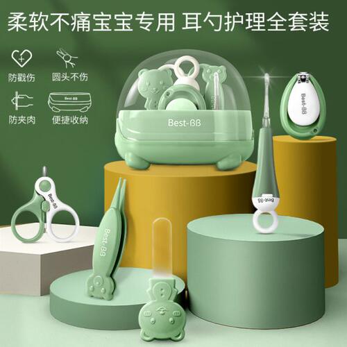 婴儿发光挖耳勺新生宝宝专用带灯掏耳朵儿童扣耳屎安全软头神器