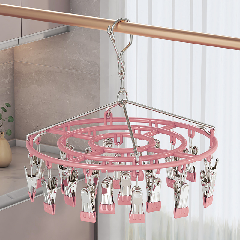 不锈钢晒袜子神器多夹子晾衣架家用凉内衣内裤挂婴儿夹晾晒的架子