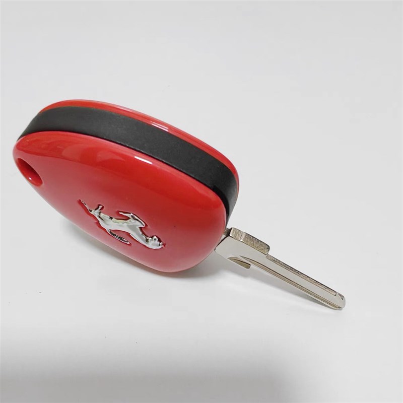 适用于比亚乔摩托车钥匙改装跑车款法拉利款式钥匙胚子钥匙头料