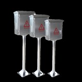 304不锈钢户外配电箱立柱仪表箱防水防雨充电桩保护箱定做500高立