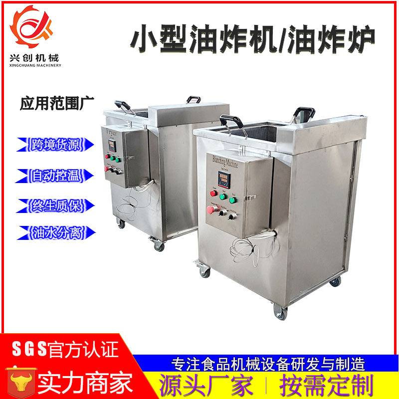 甜甜圈小型油炸机多用燃气单火排油炸锅自动控温点火蚕豆油炸设备