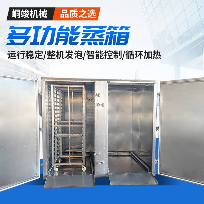 定制款大型双门八车全自动控温控时中药材蒸箱 商用单门单车蒸房