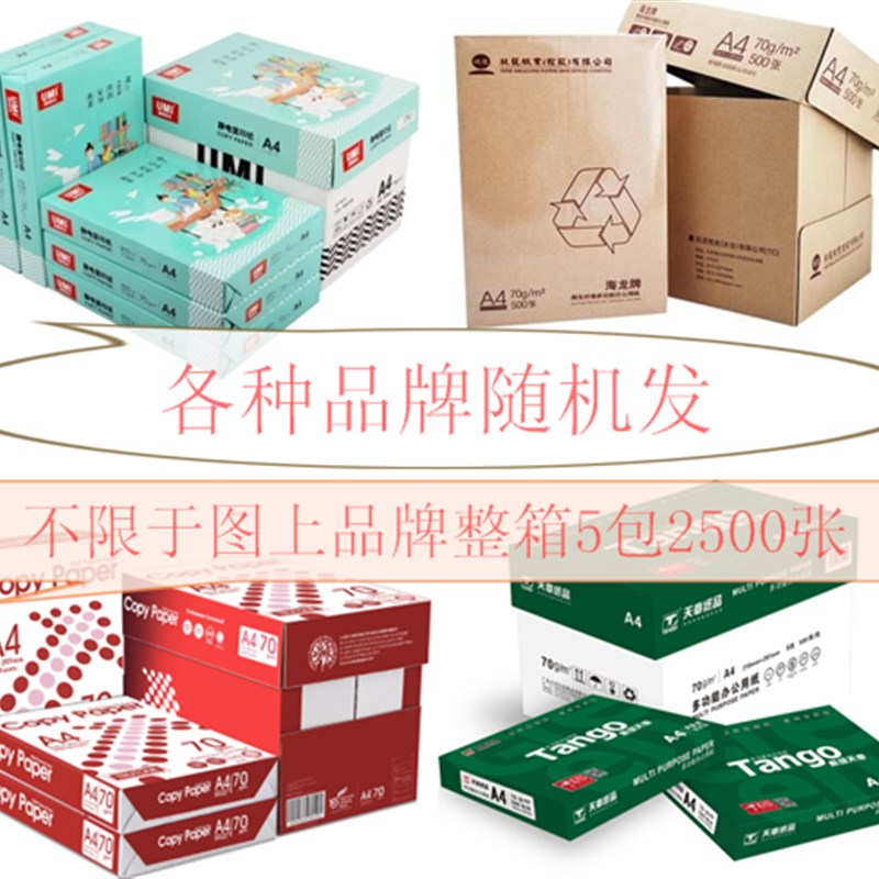 海龙A4纸环保A4纸 80G 复印纸70/80克 A4纸 打印复印纸整箱价