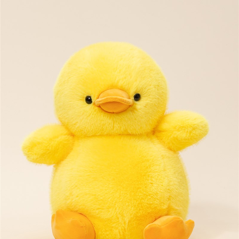 可爱炸毛小黄鸭子玩偶公仔抱枕娃娃毛绒玩具送男女孩儿童生日礼物