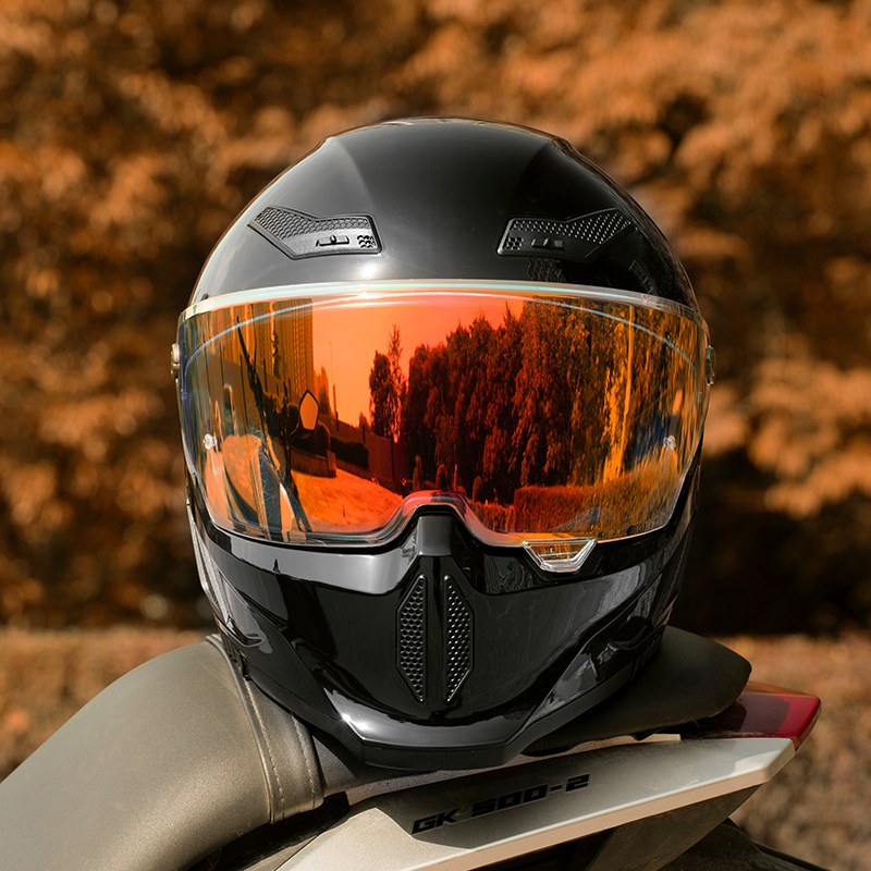 摩托车头盔全盔四季通用复古男仿赛街车骑行跑盔女机车骑行安全帽