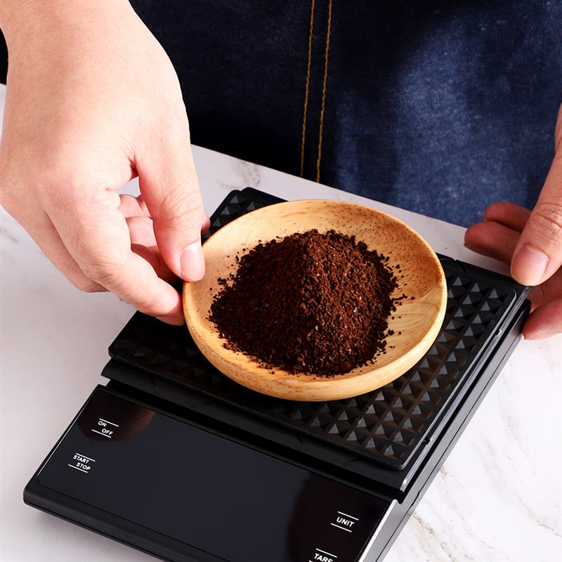 咖啡电子秤商用手冲咖啡专用意式高精度厨房秤重家用带计时充电款