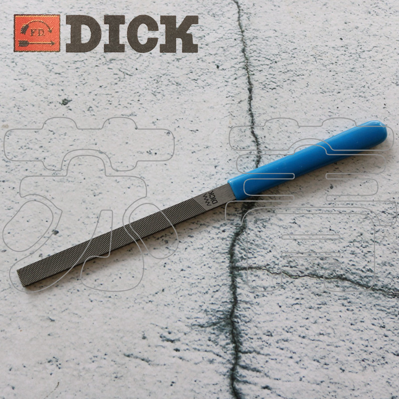 德国原装进口Dick 多用途扁锉配有专用锉纹手柄 100mm-300mm