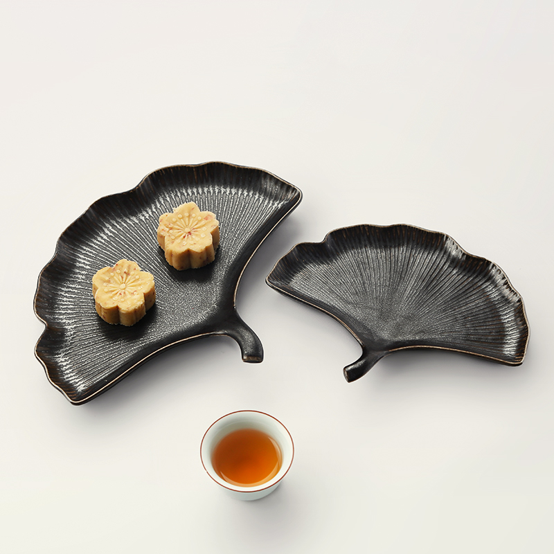 中式陶瓷果盘托盘日式茶道坚果点心碟水果供佛禅意篮子茶点盘茶具