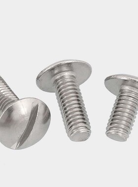 304不锈钢大扁头一字螺丝钉大平头开槽螺栓M2.5M4M5-M6*4x5x16x25