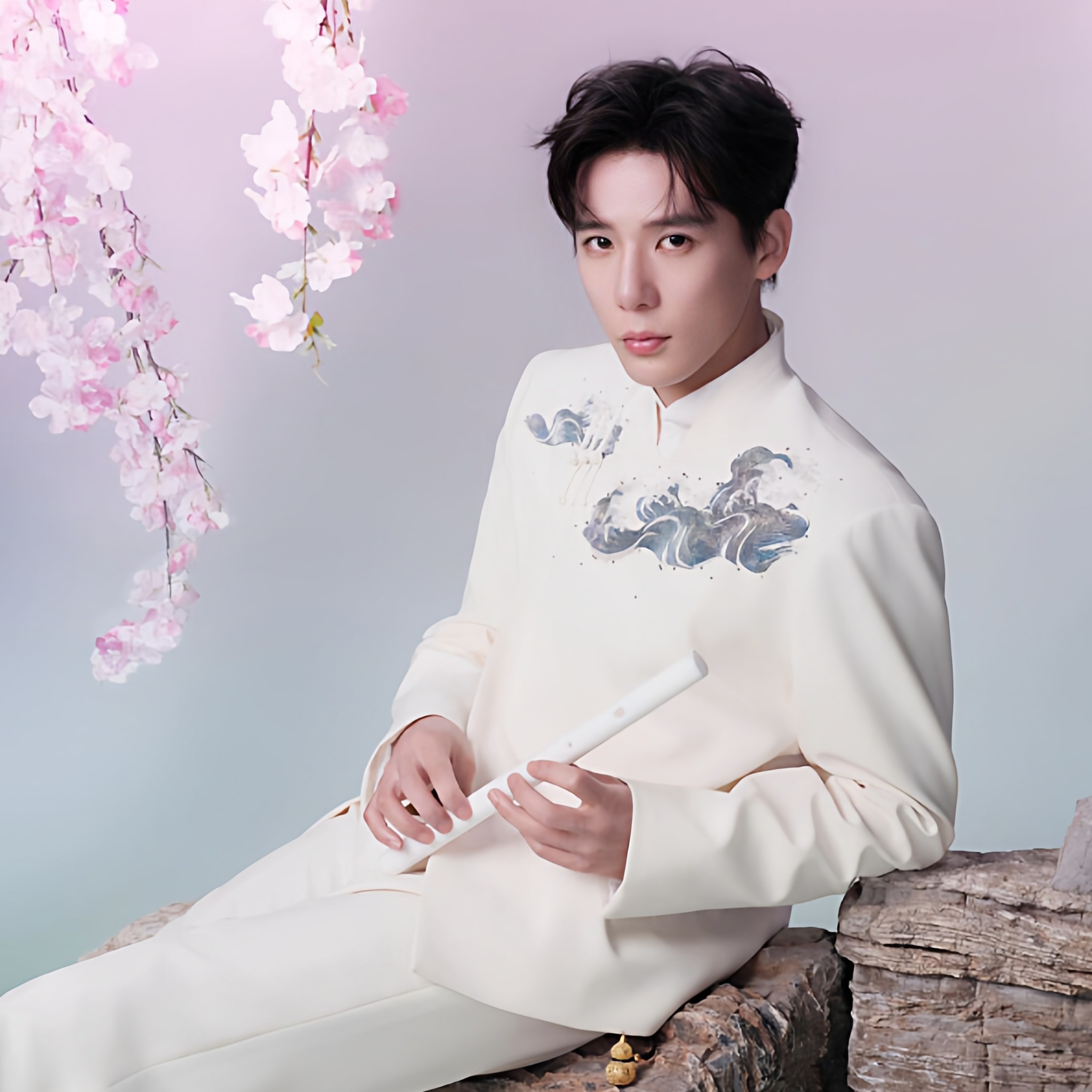 王安宇同款春晚舞台新中式立领西服男白色刺绣盘扣工艺高级感西装,男装,商务正装西服,淘宝优惠券,粉丝福利购,淘宝优惠卷