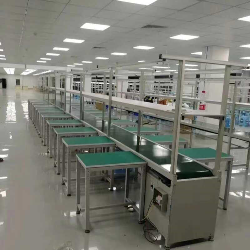 工厂车间防静电流水线铝型材输送带飞机位拉线生产装配打包平板拉