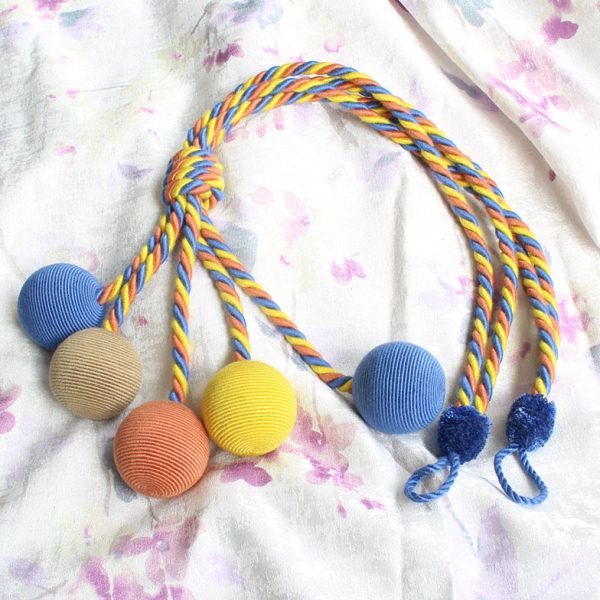 快乐童年 简约卡通窗帘绑带绑绳挂钩儿童房窗帘扣可爱挂球