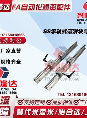 SS承轨式直线轴承带滑块导轨SSLMS-16/20/25/30/35-340-640-850-2