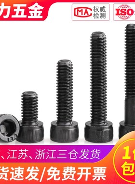 12.9级圆柱头内六角螺栓螺丝半扣半牙M30*90x100x150x220x260x300